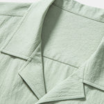 Textured Cotton Revere Shirt & 5" Shorts Set
