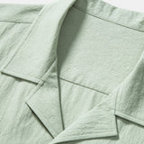 Textured Cotton Revere Shirt & 5" Shorts Set