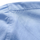 Long Sleeve Linen Henley Collar Shirt