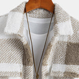 Plaid Teddy Fleece Button Up Overshirt