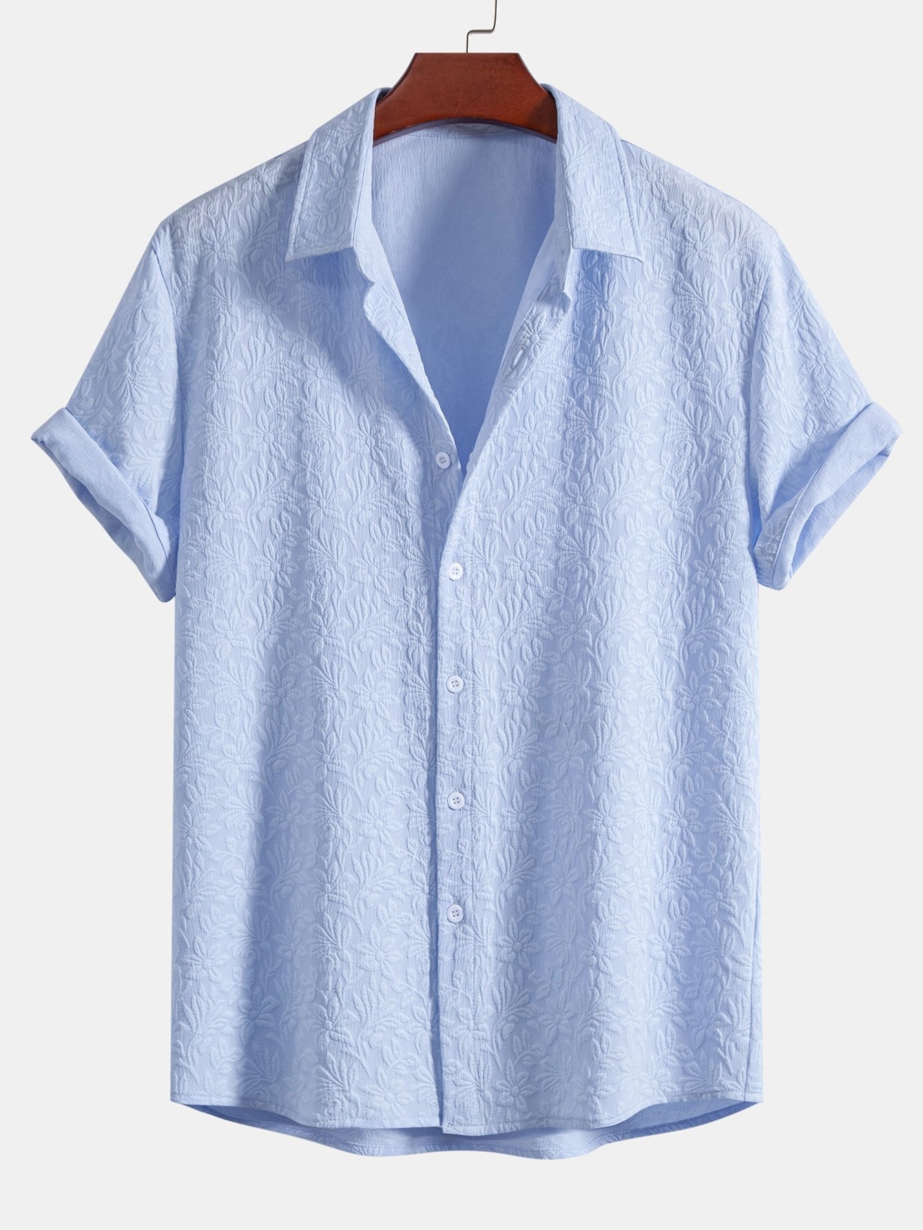 Floral Jacquard Shirt Button Up Shirt