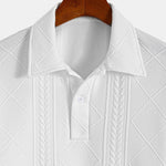 Geometric Jacquard Polo & Shorts Set