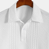 Geometric Jacquard Polo & Shorts Set