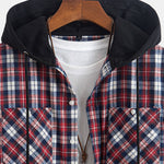 Plaid Hooded Shirt