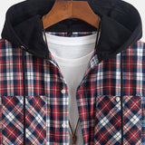 Plaid Hooded Shirt