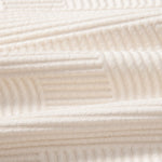 Geometric Striped Sweatshirt & Drawstring Corduroy Cargo Jogger Pants Set
