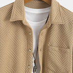 Striped Jacquard Button Up Shirt