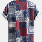 Paisley Boder Print Button Up Shirt