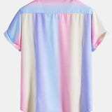 Gradient Color Print Shirt