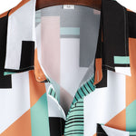 Geometric Stripe Print Shirt