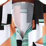 Geometric Stripe Print Shirt