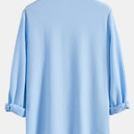 Long Sleeve Muscle Fit Ribbed Stand Collar Shirt & Ribbed Pants Set