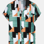 Geometric Stripe Print Shirt