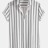 Linen Striped Shirt & Straight Leg Linen Pants Set