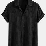 Wave Textured Shirt & Shorts Set