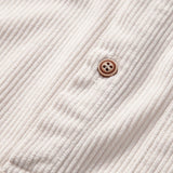 Long Sleeve Polo Neck Corduroy Shirt & Shorts Set