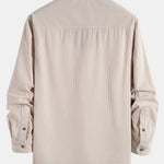 Long Sleeve Polo Neck Corduroy Shirt & Shorts Set