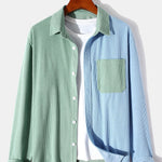 Long Sleeve Two Tone Corduroy Overshirt