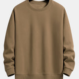 Basic Relax Fit Crew Neck Sweatshirt & Jogging Pants Set