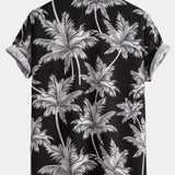 Palm Tree Print Button Up Shirt