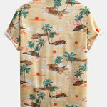 Flamingo Habitat Print Button Up Shirt