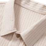 Short Sleeve Waffle Knit Polo