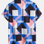 Color Block Stripe Print Shirt