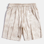 Paisley Print Satin Shirt & Shorts Set