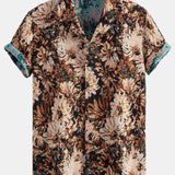 Painted Floral Jacquard Cuban Shirt