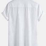 Linen Cotton Stand Collar Shirt