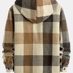 Fleece Lined Plaid Hooded Overshirt