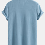 Waffle Stand Collar Shirt