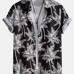 Palm Tree Print Shirt & Swim Short Set