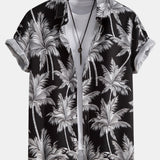 Palm Tree Print Shirt & Swim Short Set