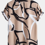 Abstract Print Shirt & Swim Shorts Set