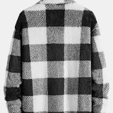 Plaid Teddy Fleece Button Up Overshirt