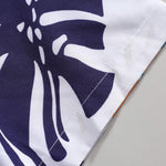 Colorful Leaf Print Shirt & Swim Shorts Set