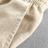 Linen Short Sleeve Shirt & Linen Cotton Blend Drawstring Shorts Set