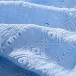 Geometric Jacquard Textured Cuban Shirt & Straight Leg Linen Pants Set