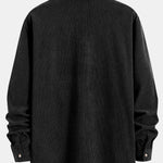 Corduroy Cuban Collar Shirt & Drawstring Corduroy Cargo Jogger Pants Set