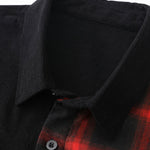 Long Sleeve Corduroy Plaid Panel Shirt & Corduroy Jogger Pants Set