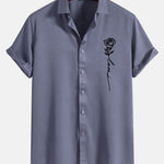 Rose Love Print Button Up Shirt