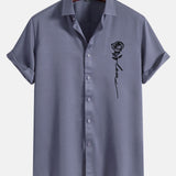 Rose Love Print Button Up Shirt
