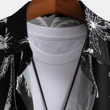 Palm Tree Print Shirt & Swim Shorts Set