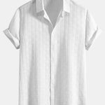 Stripe Jacquard Shirt & Shorts Set