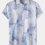 Denim Print Button Up Shirt