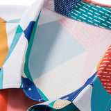 Color Block Geometric Print Shirt