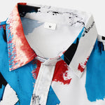 Colorful Brushstroke Print Button Up Shirt