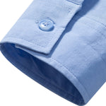 Long Sleeve Linen Henley Collar Shirt