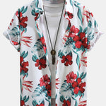Tropical Floral Print Shirt & Swim Shorts Set